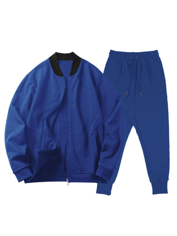 Men's Zippered Jacket and Jogger Pants Set Available in Sizes S-3XL