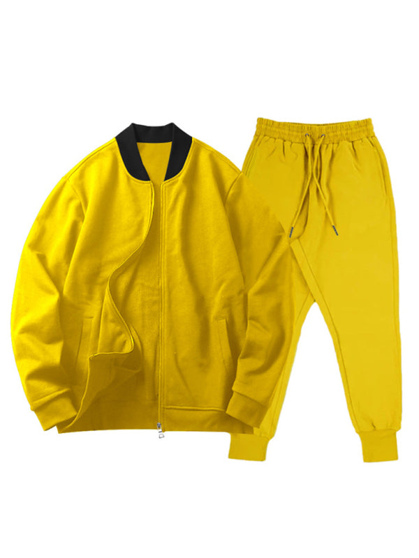 Men's Zippered Jacket and Jogger Pants Set Available in Sizes S-3XL