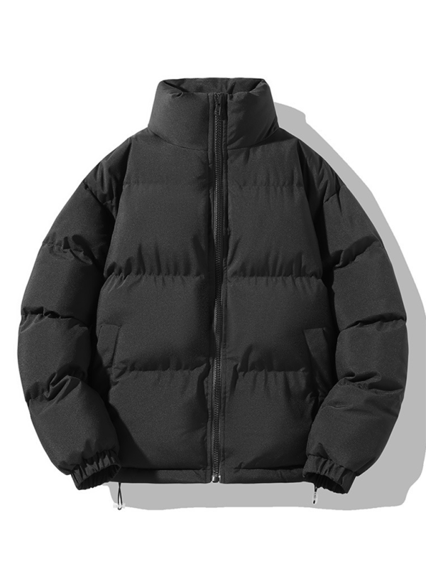 Men's Standing Neck Collar Quilted Puffer Coat