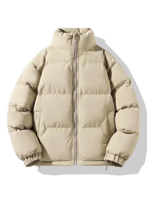 Men's Standing Neck Collar Quilted Puffer Coat