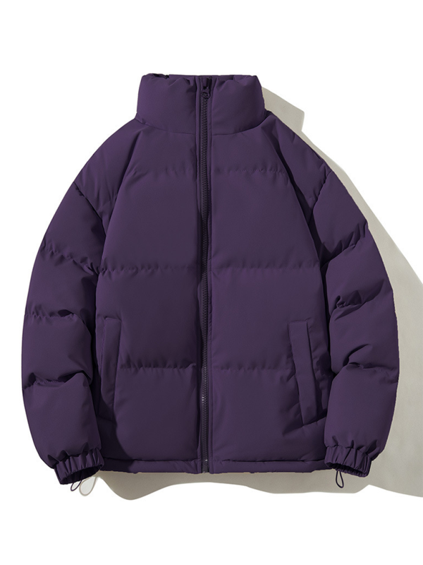 Men's Standing Neck Collar Quilted Puffer Coat