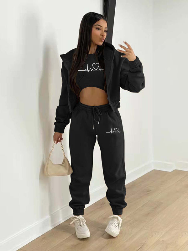 3-Piece Cotton Jogger Set Comes in a Variety of Colors Available in S-2XL