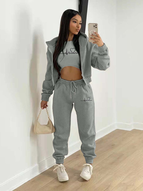 3-Piece Cotton Jogger Set Comes in a Variety of Colors Available in S-2XL