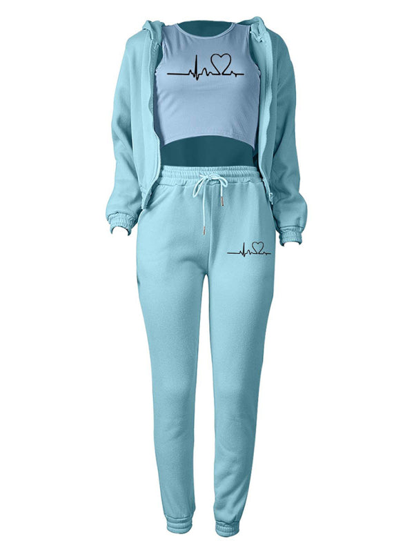 3-Piece Cotton Jogger Set Comes in a Variety of Colors Available in S-2XL