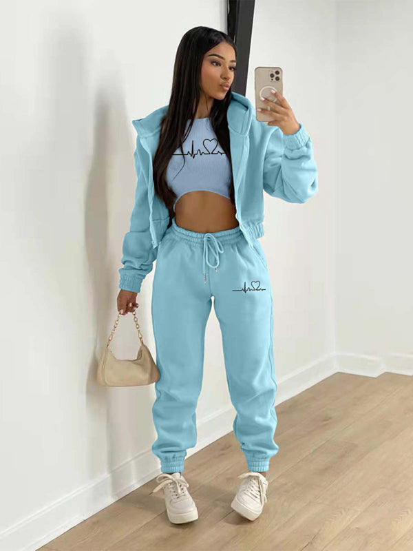 3-Piece Cotton Jogger Set Comes in a Variety of Colors Available in S-2XL