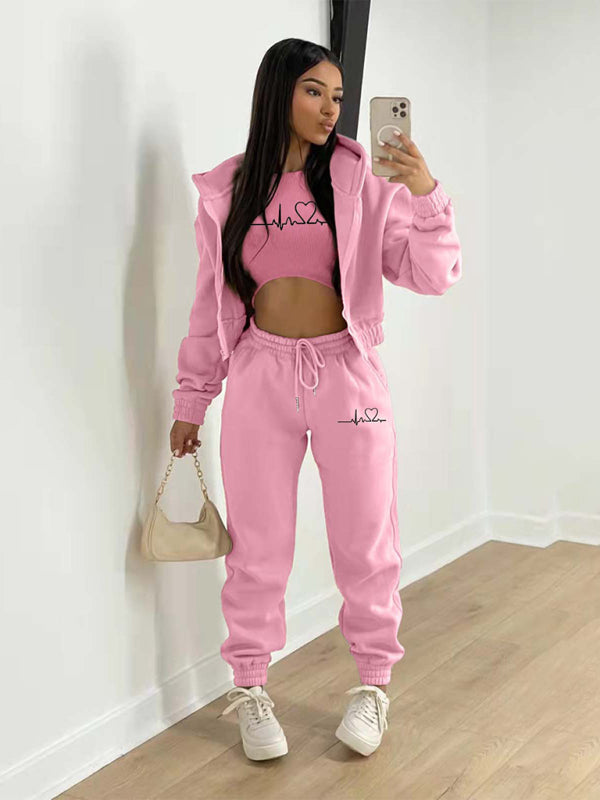 3-Piece Cotton Jogger Set Comes in a Variety of Colors Available in S-2XL