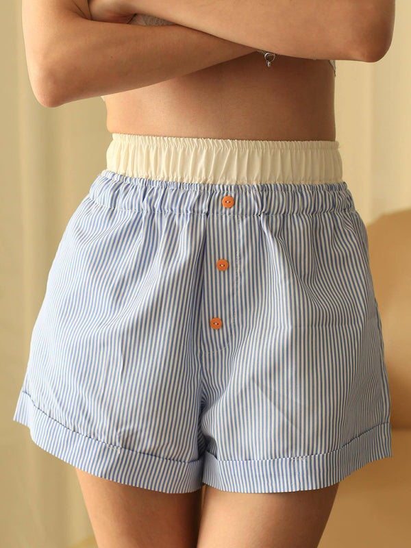 Basic Striped Pajama Shorts