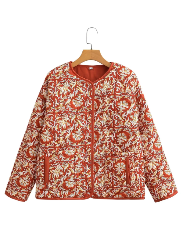 Retro Print Cotton Jacket