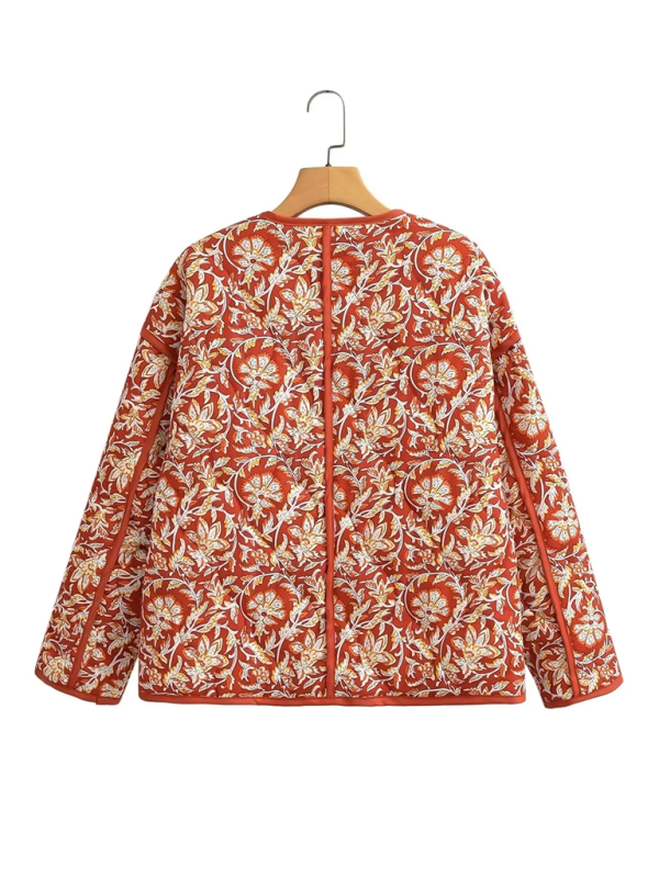 Retro Print Cotton Jacket